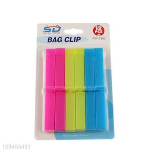 Top products multicolor 12pieces food bag clips for storage tools