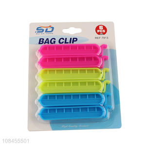 New products 6pieces plastic food storage tools bag clips