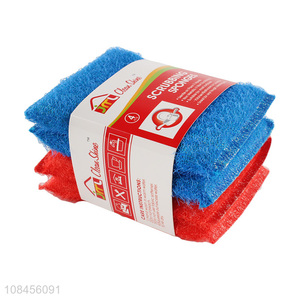 Hot products 4pieces scouring pads scrubbing sponge for household