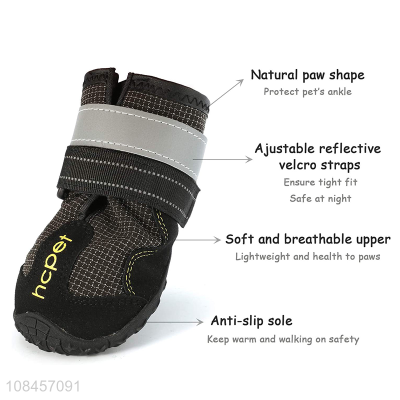 OEM ODM dog shoes outdoor waterproof anti-slip dog shoes wholesale