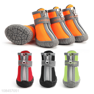 Wholesale outdoor waterproof skidproof dog shoes dog booties pet supplies