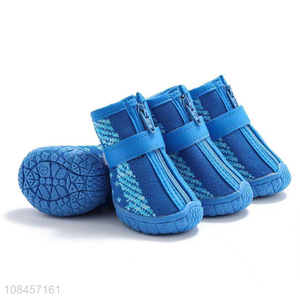 Wholesale trendy breathable flyknit fabrics dog shoes for small & meadium dogs