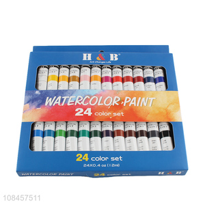 Yiwu direct sale drawing <em>watercolor</em> pigment with 24 color