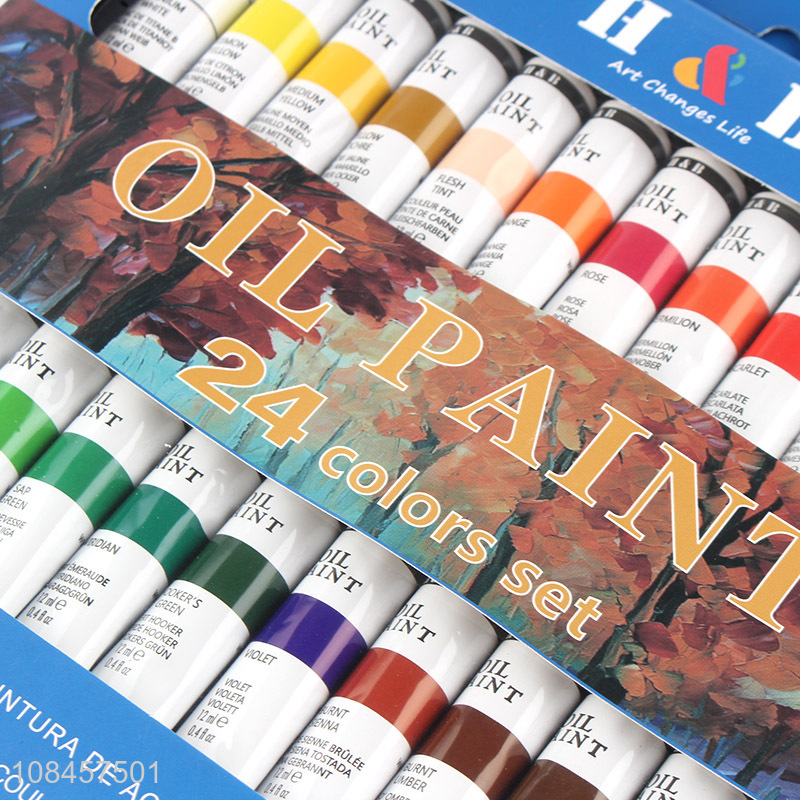 Factory wholesale 24 color oil paint pigment for students