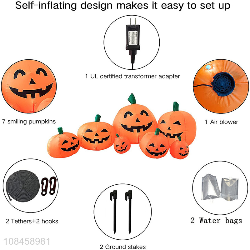 Hot selling inflatable halloween pumpkin toys for decoration