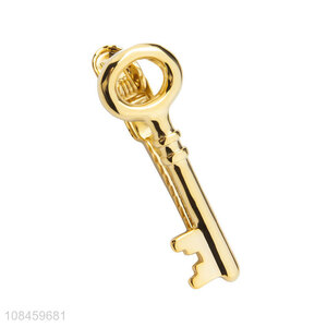 Best selling golden key tie clips high-end collar pins