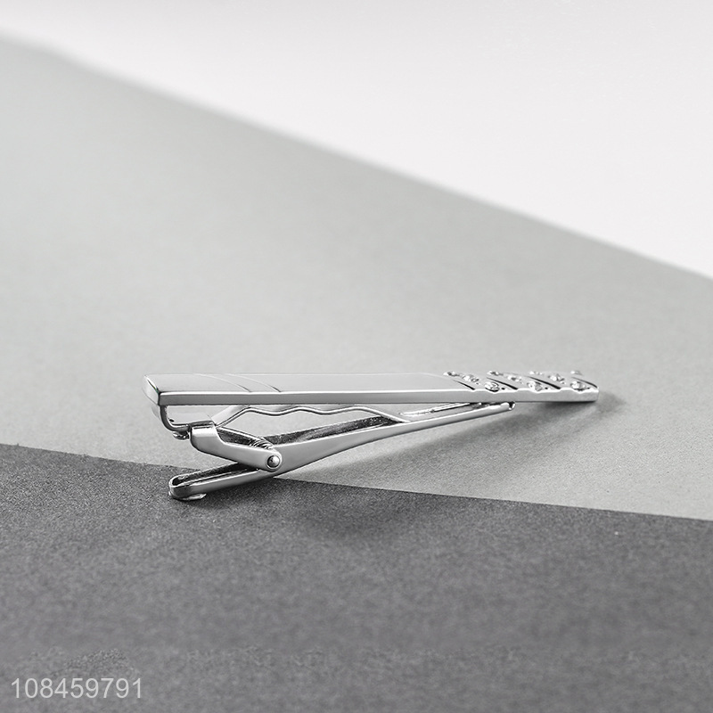 China yiwu market fashion diamante tie clips for men