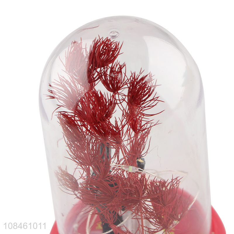 Hot selling glass cover tabletop ornaments for valentine gifts