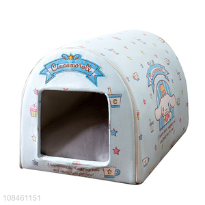 Good quality winter warm large space dog cat house with non-slip bottom