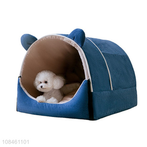 Wholesale winter large space semi-enclosed pet bed dog bed cat nest