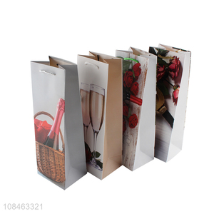 Latest products paper wine bottle packaging bag for sale