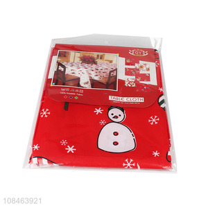 Wholesale red christmas table cloth festival decoration