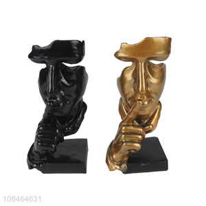 Wholesale handcrafted silent men statues resin sculpture for decoration