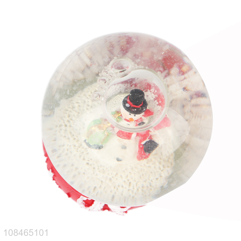 Hot selling mini Christmas snow globe resin craft holiday gifts