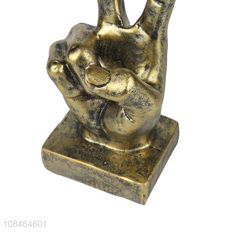 Wholesale resin hand statues gesture signal table sculpture for decor
