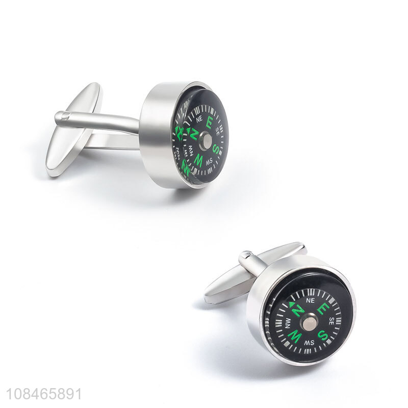 New arrival creative compass durable cufflinks for men