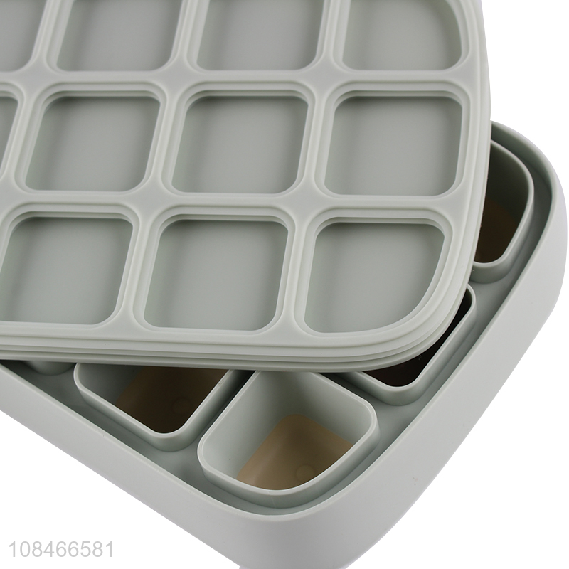 High quality easy release silicone ice cube tray ice cube molds with lid