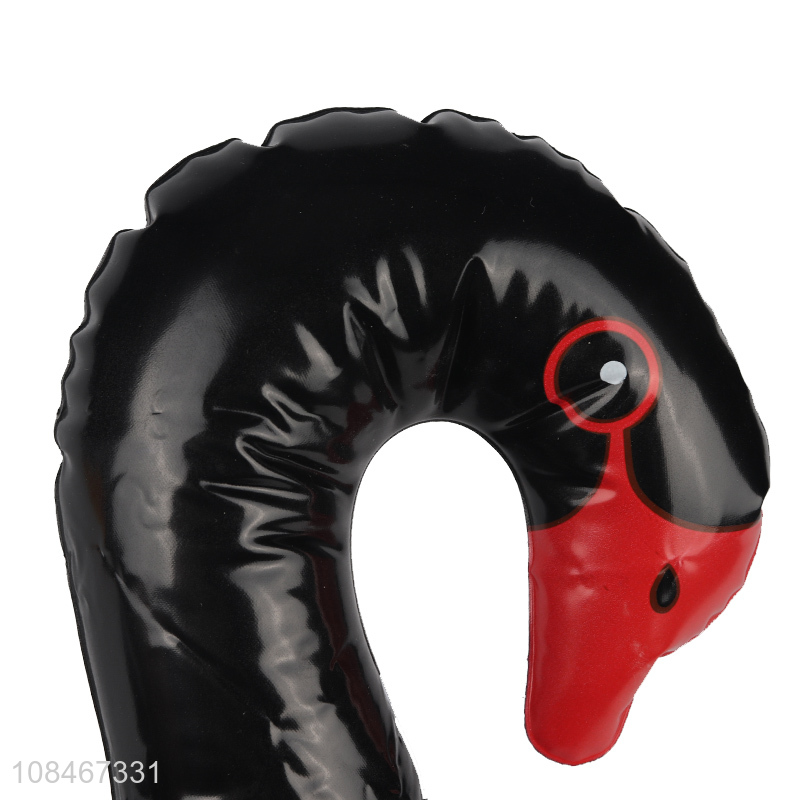 Recent design black swan shaped inflatable drinks holder pool cup holder