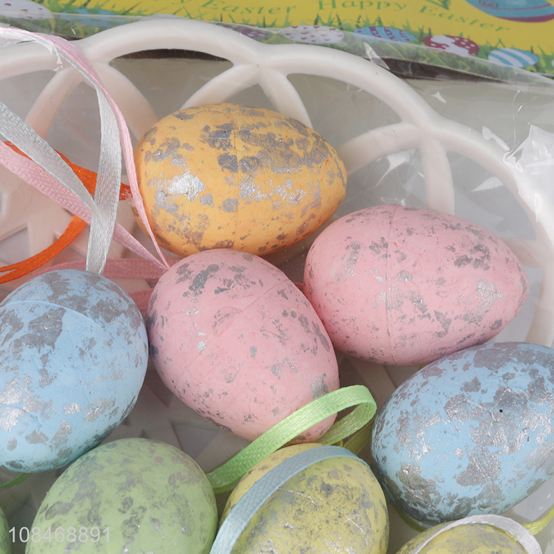 Good quality Easter tree hanging eggs colorful artificial Easter eggs