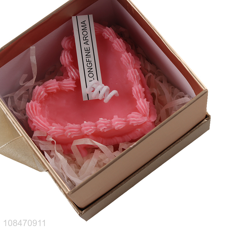 China products heart shape pink scented candles for gifts