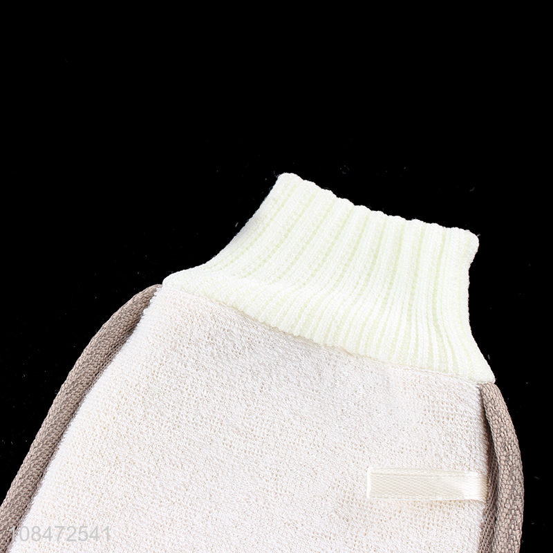 Popular product exfoliating bath glove scrubber for body deap cleansing