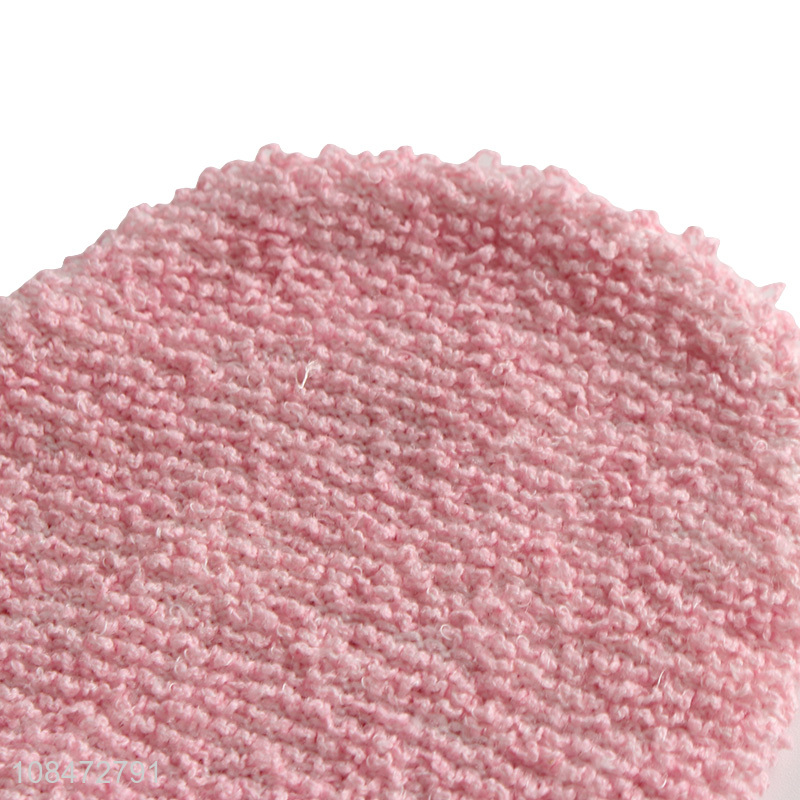 Wholesale double sided exfoliating bath glove mitt body scrubber