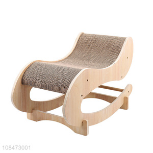 Hot products wooden pets cats rest rocking <em>bed</em> for sale