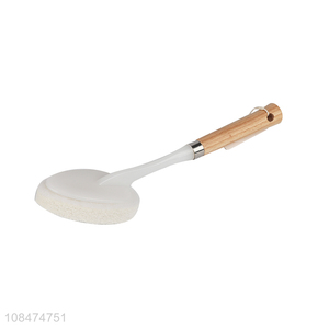 Factory wholesale wooden handle kitchen scouring pads for dish cleaning