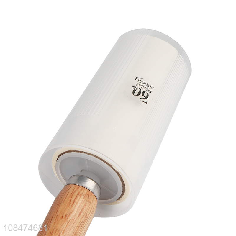 Good quality household lint rollers brush with wooden handle