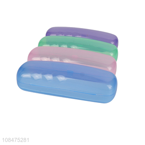 Good quality candy colored portable hard shell plastic eyeglasses <em>case</em>