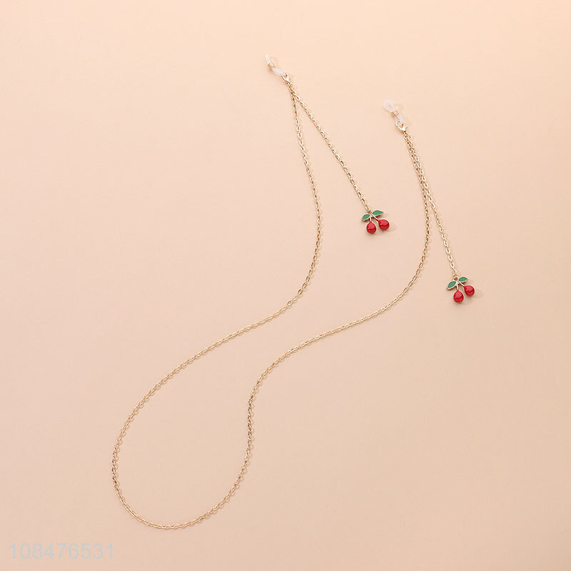 Hot selling cherry glasses chain hanging jewelry