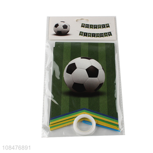 Hot selling football designs flags birthday decorations