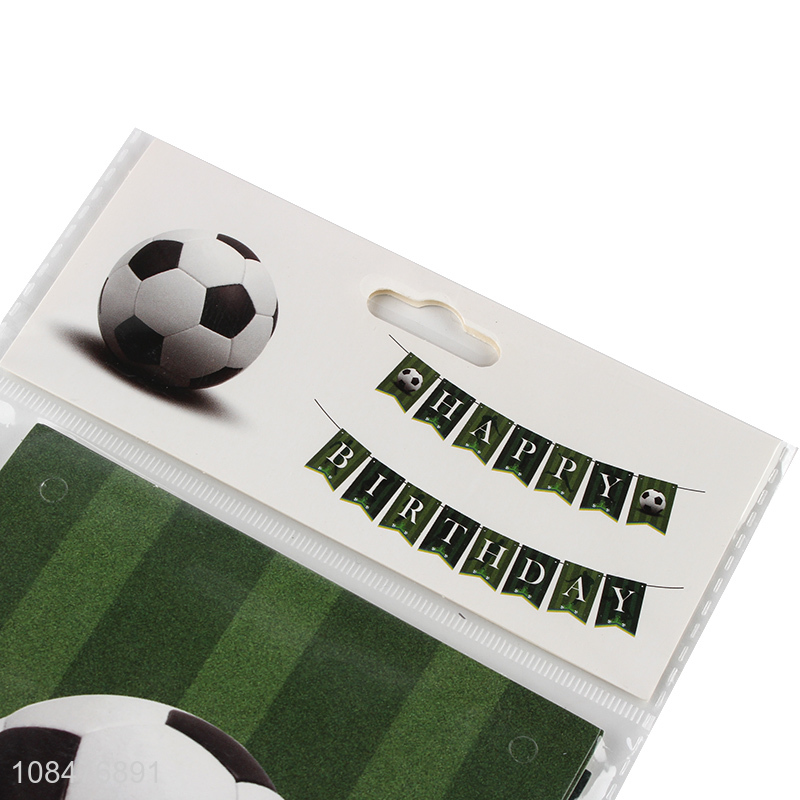 Hot selling football designs flags birthday decorations