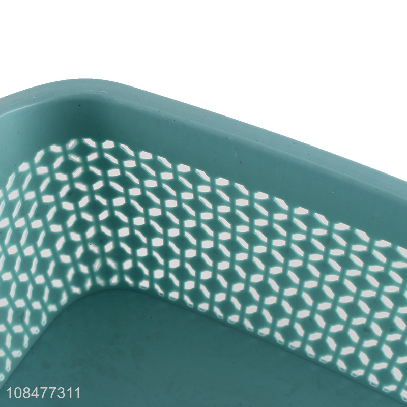 Hot items plastic household storage basket with handles