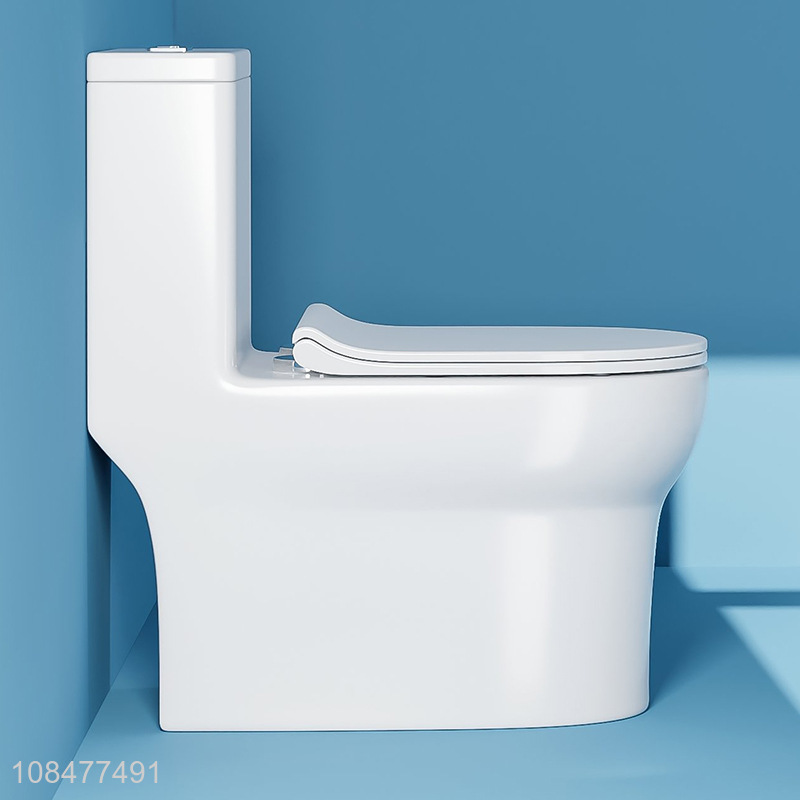 Hot sale 300/400mm 3-4.5L water saving upper-pressing one piece elongated toilet