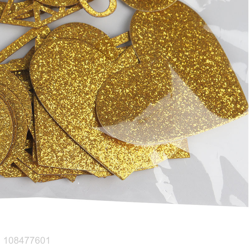 Hot selling gold glitter paper confetti for wedding party decoration