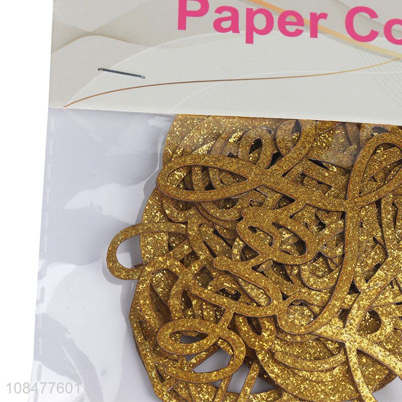 Hot selling gold glitter paper confetti for wedding party decoration