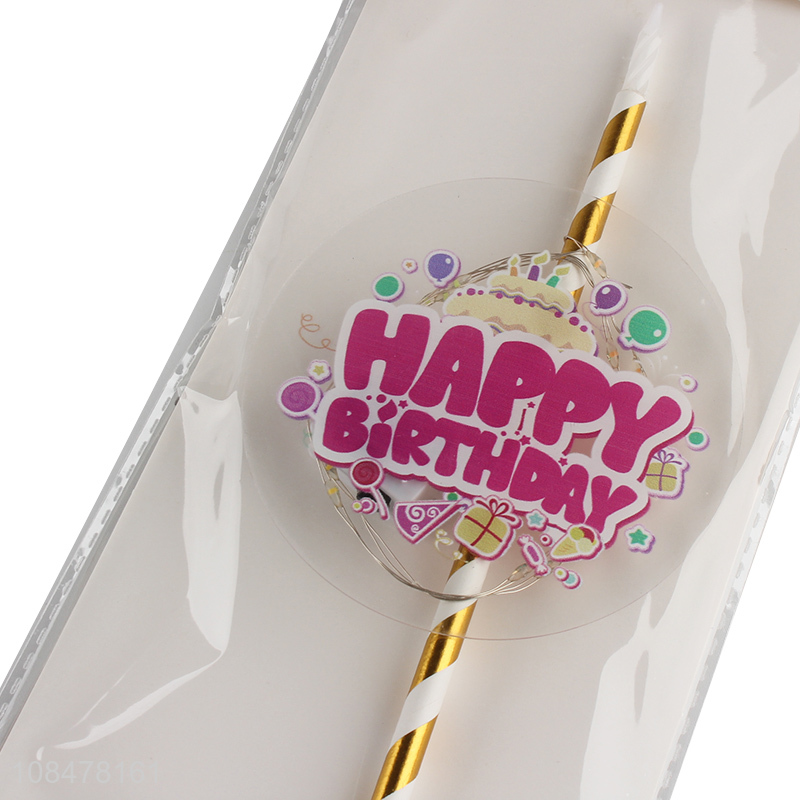 Good quality happy birthday cake topper birthday party cake decoration