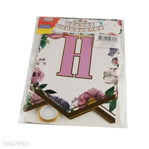 Wholesale happy mother's day party banner bunting pennant for decoration