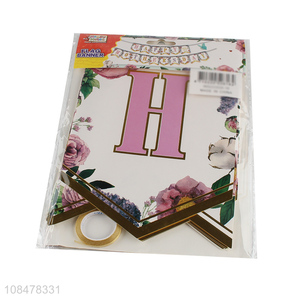 Wholesale happy mother's day party banner bunting pennant for decoration