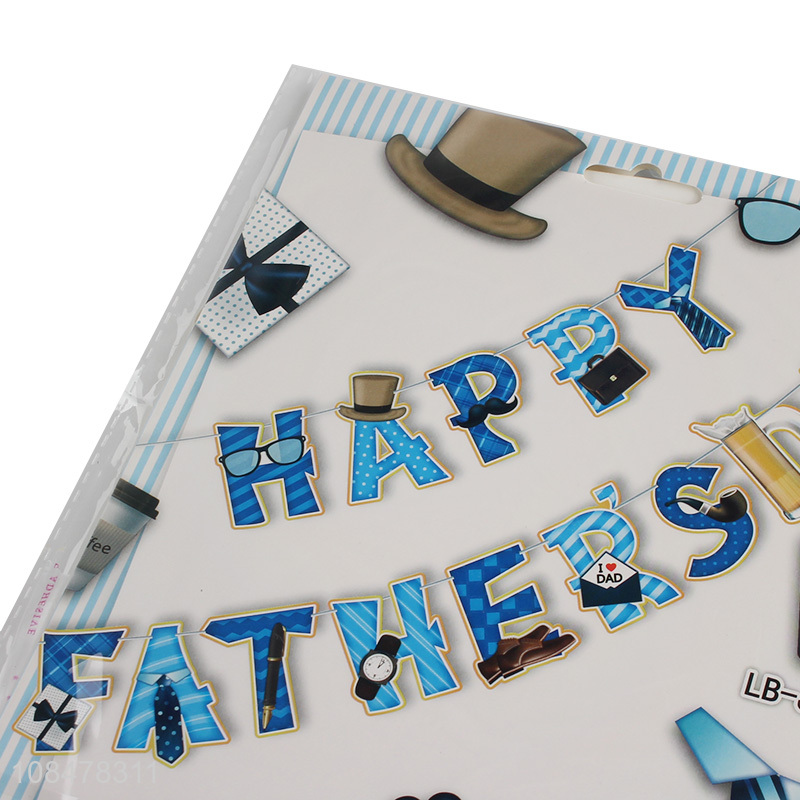 Wholesale happy father's day party banner paper buntings wall decor