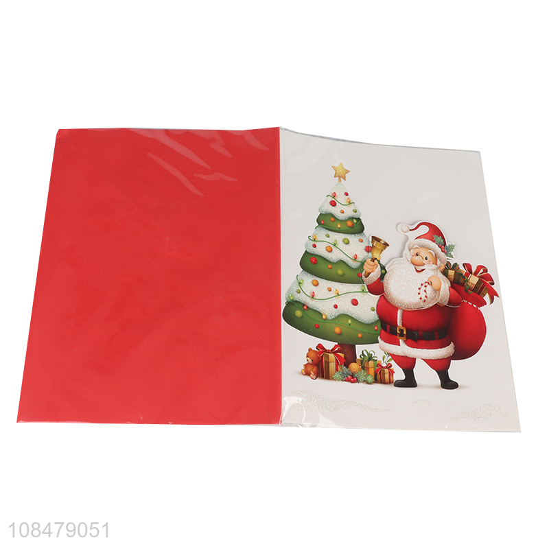 Factory supply musical Christmas greeting cards holiday wishes card