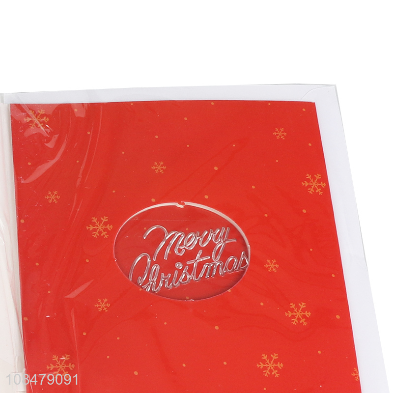 OEM ODM musical paper cards Christmas wishes cards with envelope