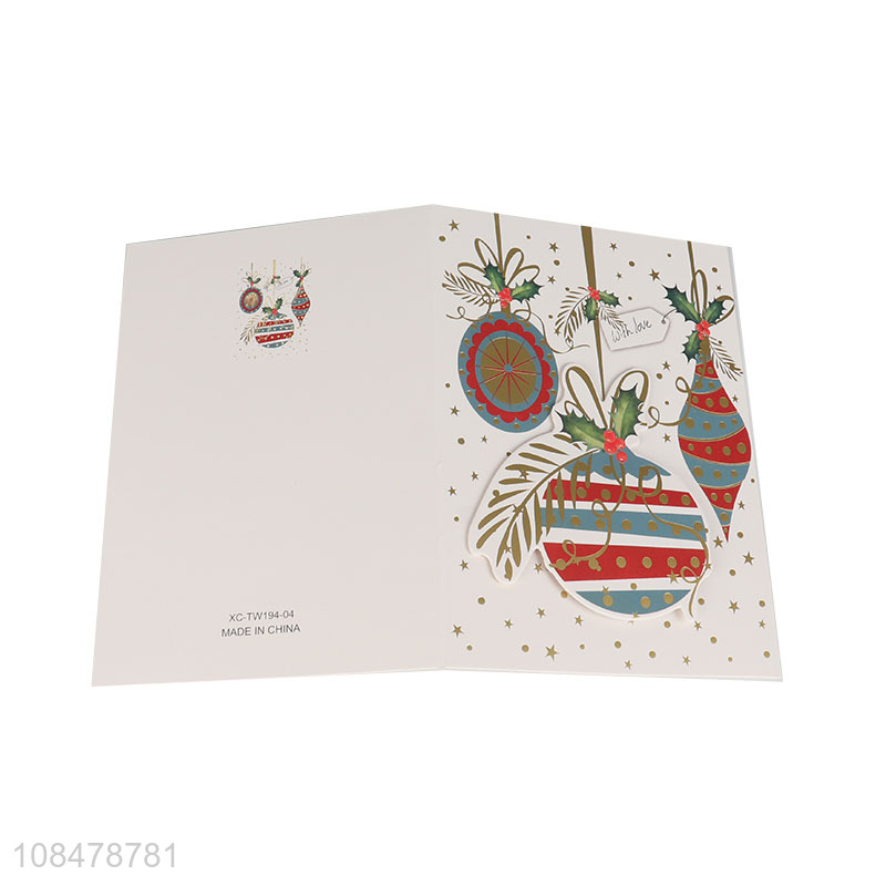 Factory price custom Christmas greeting cards with envelope