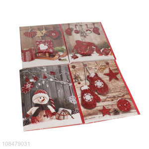 Hot sale musical holiday Christmas greeting cards with light