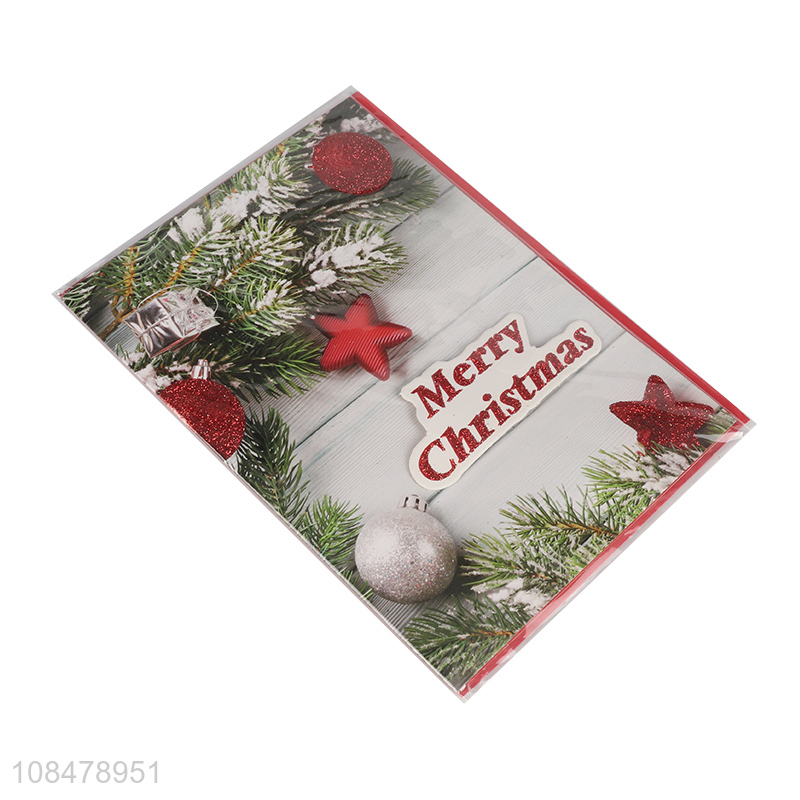 Factory supply musical holiday Christmas wishes cards with envelope