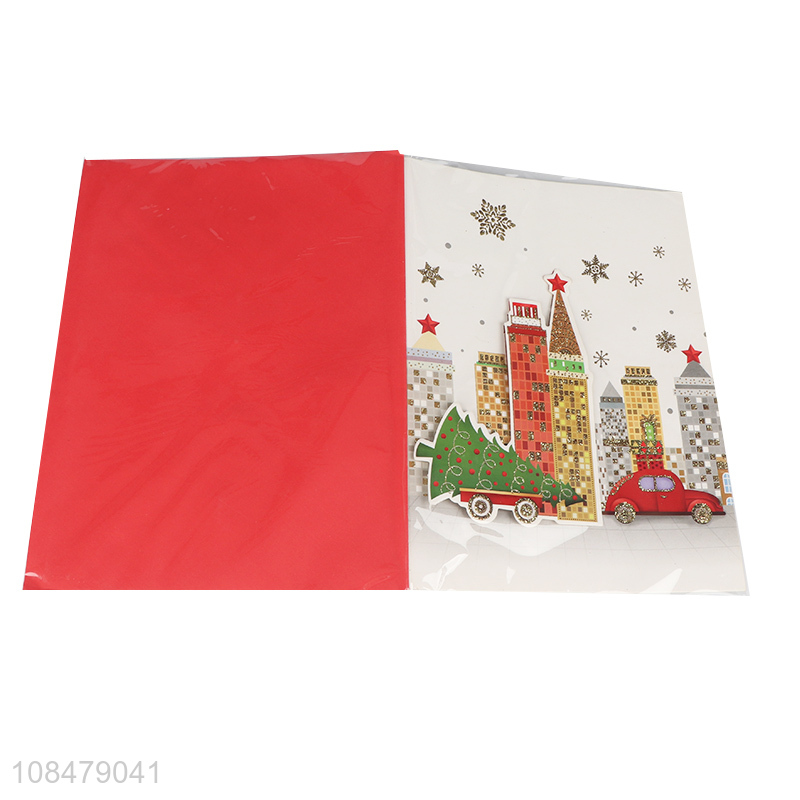 Good quality musical Christmas greeting cards Christmas supplies