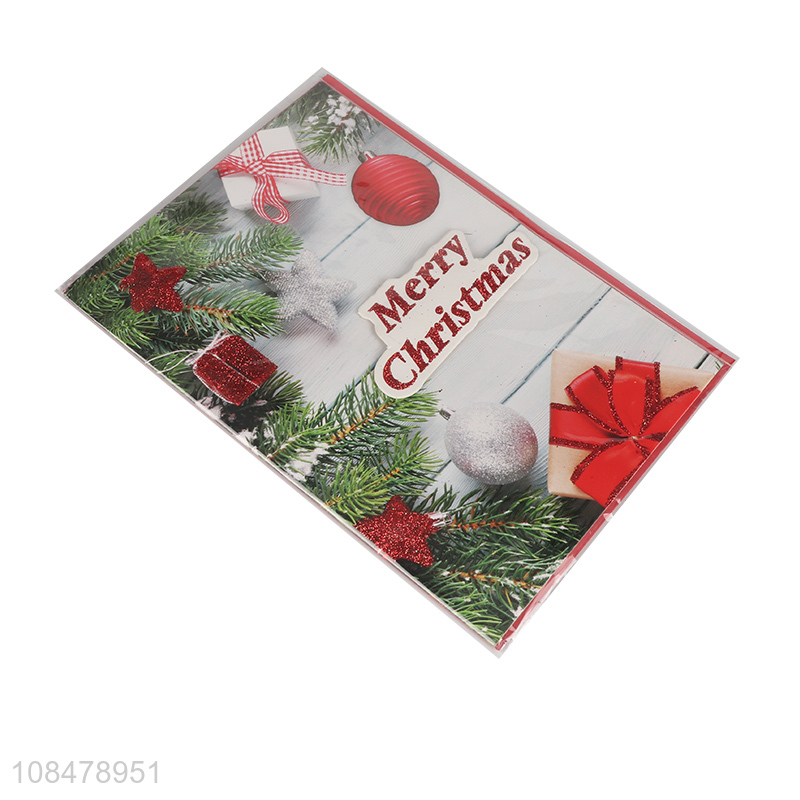 Factory supply musical holiday Christmas wishes cards with envelope