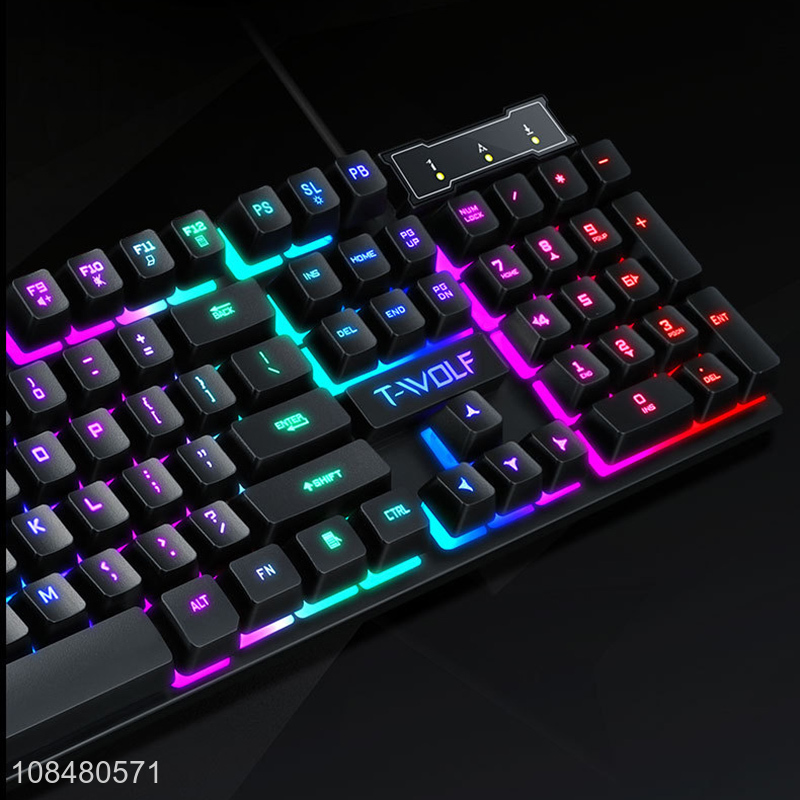 Wholesale 104 keys backlit wired gaming keyboard for Windows PC gamers
