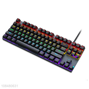 Hot selling 87 keys wired RGB backlight anti-ghosting mechanical keyboard